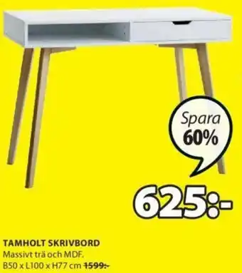 JYSK Tamholt Skrivbord B50 x L100 x H77 cm erbjuda