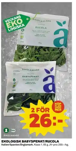 Coop Daglivs Ekologisk babyspenat/ Rucola erbjuda