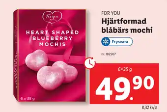 Lidl Hjärtformad blåbärs mochi erbjuda