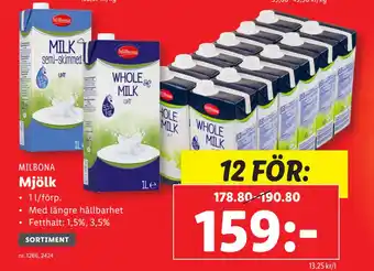 Lidl Mjölk erbjuda