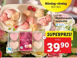 Lidl Hjärtformade macarons erbjuda