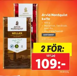 Lidl Arvid Nordquist kaffe erbjuda