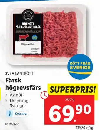 Lidl Färsk högrevsfärs erbjuda