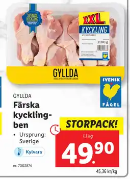 Lidl Färska kycklingben erbjuda