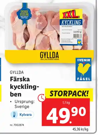 Lidl Färska kycklingben erbjuda