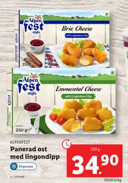 Lidl Panerad ost med lingondipp erbjuda