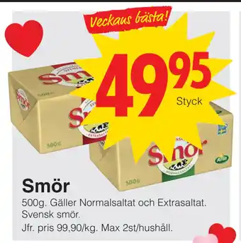 Matöppet Smör erbjuda