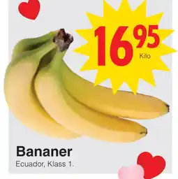 Matöppet Bananer erbjuda