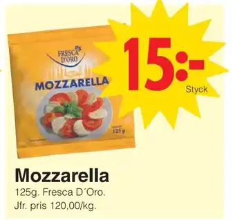 Matöppet Mozzarella erbjuda