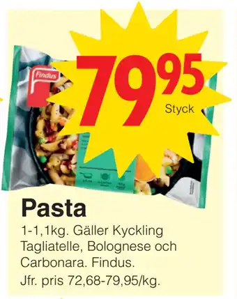 Matöppet Pasta erbjuda