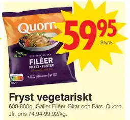 Matöppet Fryst vegetariskt erbjuda