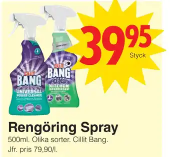 Matöppet Rengöring Spray erbjuda