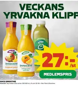 Coop Daglivs Juice/smoothie erbjuda