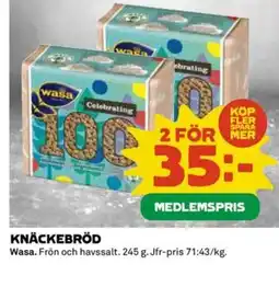 Coop Daglivs Knäckebröd erbjuda
