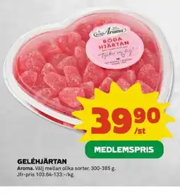 Coop Daglivs Geléhjärtan erbjuda