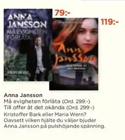 Akademibokhandeln Anna Jansson erbjuda