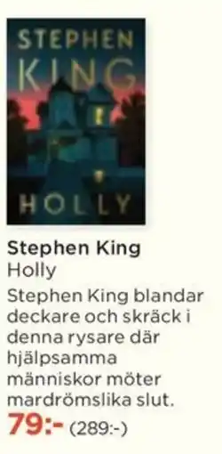 Akademibokhandeln Stephen King Holly erbjuda