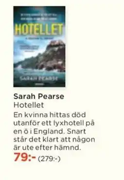 Akademibokhandeln Sarah Pearse Hotellet erbjuda