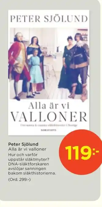 Akademibokhandeln Peter Sjölund Alla är vi valloner erbjuda