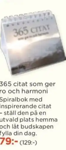 Akademibokhandeln 365 citat som ger ro och harmoni erbjuda