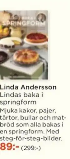 Akademibokhandeln Linda Andersson Lindas baka i springform erbjuda