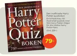 Akademibokhandeln Den inofficiella Harry Potter-quizboken erbjuda