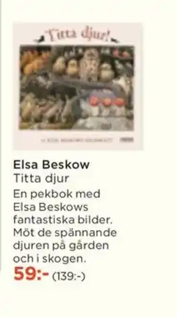 Akademibokhandeln Elsa Beskow Titta djur erbjuda