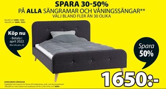 JYSK Kongsberg Sängram erbjuda