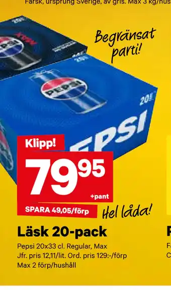 City Gross Läsk 20-pack erbjuda