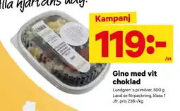 City Gross Gino med vit choklad erbjuda