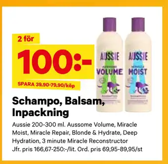 City Gross Schampo, Balsam, Inpackning erbjuda