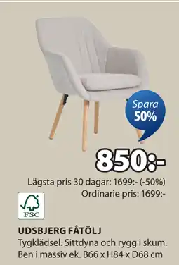 JYSK UDSBJERG FÅTÖLJ erbjuda