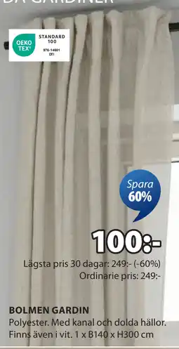 JYSK BOLMEN GARDIN erbjuda