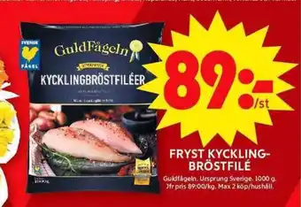 ICA Maxi Guldfågeln Fryst kyckling- bröstfilé erbjuda