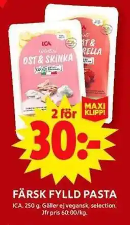 ICA Maxi ICA Färsk fylld pasta erbjuda