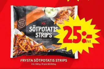 ICA Maxi ICA Frysta sötpotatis strips erbjuda