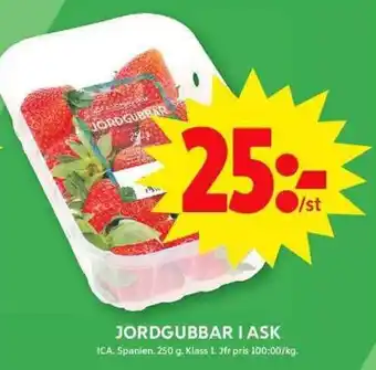 ICA Maxi ICA Jordgubbar i ask erbjuda