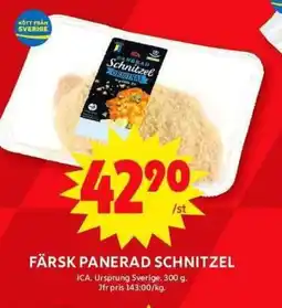 ICA Maxi ICA Färsk panerad schnitzel erbjuda