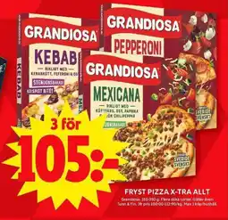 ICA Maxi GRANDIOSA Fryst pizza X-tra allt erbjuda