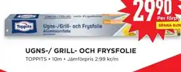 TOPPITS Ugns-/ grill- och frysfolie