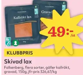 Hemköp FALKENBERG Skivad lax erbjuda