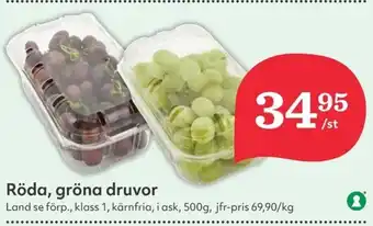 Hemköp Röda, gröna druvor erbjuda