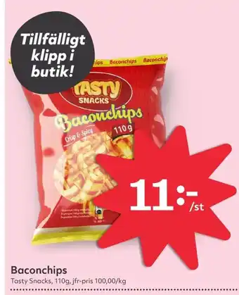 Hemköp TASTY SNACKS Baconchips erbjuda