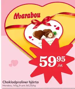 Hemköp MARABOU Chokladpraliner hjärta erbjuda