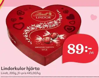 Hemköp LINDT Lindorkulor hjärta erbjuda