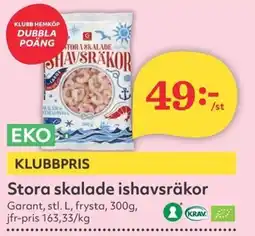 Hemköp GARANT Stora skalade ishavsräkor erbjuda