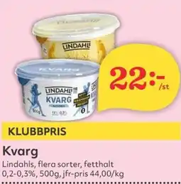 Hemköp LINDAHLS Kvarg erbjuda