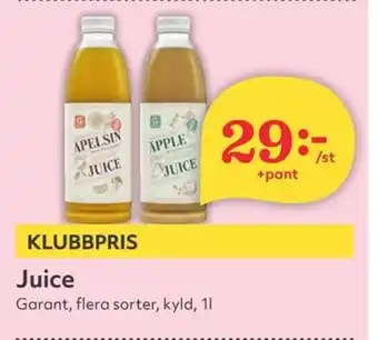 Hemköp GARANT Juice erbjuda