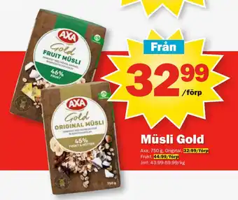 Pekås Müsli Gold erbjuda