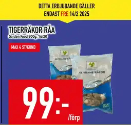 Matdax TIGERRÄKOR RÅA erbjuda
